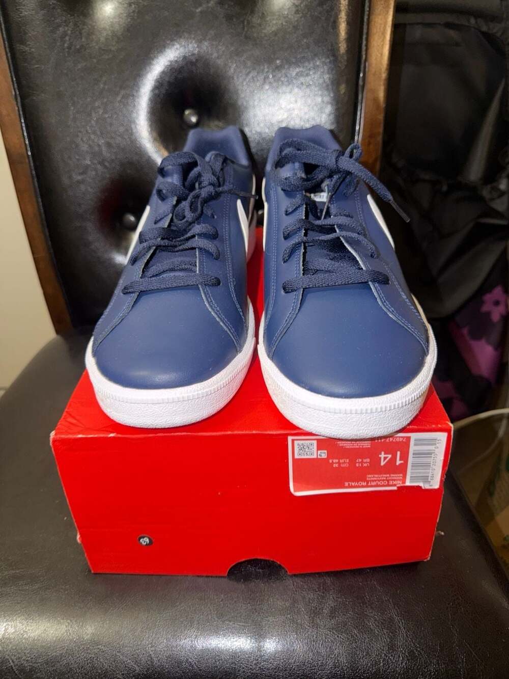 Nike Court Royale Men's Midnight Navy/White Sneakers (Style 749747-411)